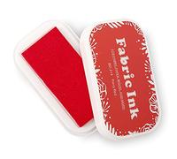 Tampons Encreurs en Tissu pour Tampons en Caoutchouc, Lavables, pour la Fabrication de Cartes, le Scrapbooking, l'Encre Permanente pour Bois, Papier, 9,4 x 5,3 Cm (Rouge, 214)