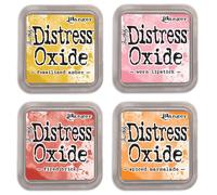 Tampons encreurs Ranger Tim Holtz Distress Oxide - Ambre fossilisé, lèvres usées