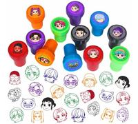 Tampons Enfant Auto-Encreurs 12 Pièces, Kit de Tampons Plastique k pop pour Activités Créatives, Mes Premiers Demon Hunters pour Fête et Anniversaire, Cadeau et Récompense pour Sachets Cadeaux