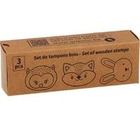 Tampons Et Tampons de Marque Artemio Modèle Set Tamp Wood Kraft Box Animals Forest