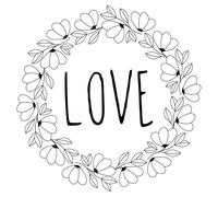 Tampons Et Tampons de Marque Artemio Modèle Tamp Wood Crown Love 100 X 100