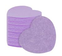 Tampons exfoliants pour le visage - Éponge de nettoyage pour le visage en forme de cœur en cellulose compressée naturelle - Éponge nettoyante pour le visage pour laver le visage, nettoyer