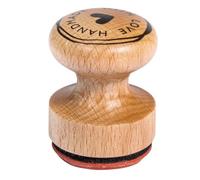 Rayher 29022000 Tampon, motif "Handmade with love"", bois, 1 pce., rond ø 3cm, arts créatifs, scrapbooking, cadeaux