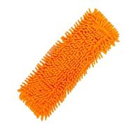 Tampons pour balai à franges, Lot de 3 têtes balai lavables en microfibre for accessoires salle bain, compatibles avec les balais à jet plat(Oranje)