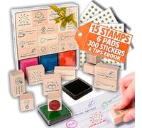 Tampons pour enseignants pour classement en classe - Ensemble de tampons encreurs et autocollants - Jolis, transparents et durables pour les enseignants - Fournitures scolaires pour primaire et ESL