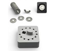 Tampons pour poinçonnage de crypto Seed Phrase Metal Wallet Backup BTC Bitcoin Storage en acier Portefeuille de crypto-monnaie Matériel Cold Wallet Lettres à frapper chiffres à frapper (gris)