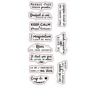 Tampons pour scrapbooking, 8 x 16 cm, mots français, pause, conférence, cachet transparent pour scrapbooking, album photo, tampon décoratif en caoutchouc
