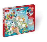 Maped Creativ - Tampons pré-encrés - Lettres et animaux - 52 tampons - Loisirs créatifs pour enfants