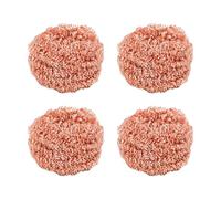 Tampons Récurer Cuivre, 4PCS Balles Nettoyage Fil Cuivre, Tampons Récurer Cuivres Nettoyage Profondeur Brosse Vaisselle, Durable Élimine Taches Saleté Poêle Éponge Récurers Cuisine Nettoyant Outil