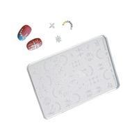 Tampons réutilisables en silicone pour créer des décalcomanies avec des cristaux pour manucure, projets d'artisanat, fournitures de nail art printanier, fleur en silicone