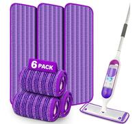 Tampons réutilisables pour balai pulvérisateur de 33 à 38,1 cm, tampons de rechange en microfibre lavables en machine jusqu'à 100 fois, tampons de rechange en microfibre pour utilisation humide et