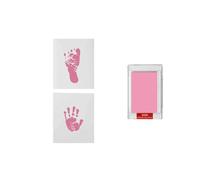 Tampons sans encre roses pour empreintes de mains et de pieds de bébé, tampons propres roses pour créer des empreintes détaillées de bébé comme souvenir durable