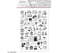 Aladine - Stampo Bullet Journal QUOTIDIEN - Planche de Tampons en Mousse, Empreinte Silicone - Idéal pour Bullet Journal, Scrapbooking, Carnets - Loisirs Créatifs DIY