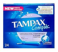 Tampons - Tampax - Tampax Compak Lites - 24 Unités - Flux Léger - Non Lavable