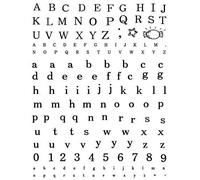 Tampons Transparents Alphabet - ARTEMIO - Set de 160 - Noir - Adulte - Mixte
