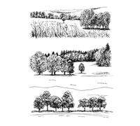 Tampons transparents avec mots pour la fabrication de cartes, 11 x 16 cm, cascade, paysage riverain, bateau, pour scrapbooking, fabrication de cartes, album photo, travaux manuels, style 2