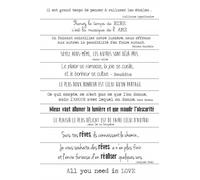 Tampons transparents de 11 x 16 cm avec mots français pour scrapbooking, fabrication de cartes, fournitures de décoration de Noël