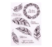 Tampons transparents en caoutchouc pour journal, 15 x 21 cm, tampons transparents en forme de plume pour la fabrication de cartes, le scrapbooking, les albums photo, les loisirs créatifs, les loisirs
