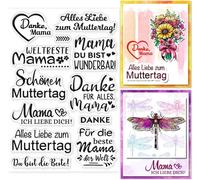 Tampons Transparents En Silicone Avec Dictons Allemands Et Papillons Pour Scrapbooking Mots Émotionnels Allemands Tampons Transparents Pour La Fabrication De Cartes Journal Album Photo