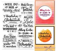 Tampons Transparents En Silicone Avec Dictons Allemands Et Papillons Pour Scrapbooking Mots Émotionnels Allemands Tampons Transparents Pour La Fabrication De Cartes Journal Album Photo