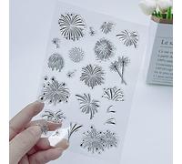 Tampons transparents en silicone transparent en forme de fusée pyrotechnique pour la fabrication de cartes, la décoration et le scrapbooking