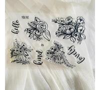 Tampons transparents en silicone transparent pour fabrication de cartes, scrapbooking, album photo, décoration, cartes, journaux, loisirs créatifs - 11 x 16 cm