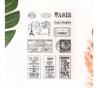 Tampons transparents en silicone transparent pour fabrication de cartes, scrapbooking, album photo, papier, cartes, journaux, loisirs créatifs, style 5 16 x 11 cm