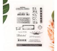 Tampons transparents en silicone transparent pour fabrication de cartes, scrapbooking, album photo, papier, cartes, journaux, loisirs créatifs, style 11, 16 x 11 cm