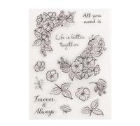 Tampons transparents pour journal intime, 15 x 21 cm, belles fleurs et feuilles, tampon en caoutchouc pour scrapbooking, album photo, décoration de cartes