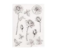 Tampons transparents pour journal intime, 15 x 21 cm, belles fleurs et feuilles, tampon en caoutchouc pour scrapbooking, décoration de cartes