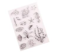 Tampons transparents pour motifs : étoile de mer, hippocampe, crabe, coquillage, pour bricolage, scrapbooking, journal intime