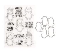 Tampons Transparents Scrapbooking Dies de Decoupe Tampon en Silicone Joints Transparents Chiffres/Père Noël/Sapin de Noël/élan/Bonhomme de Neige Noël DIY Scrapbooking Fabrication De Cartes Décoration