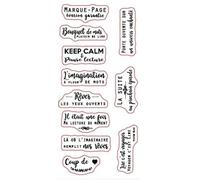 Tampons vintage pour travaux manuels, 8 x 16 cm, mots français, pause, conférence, cachet transparent pour décoration d'album photo