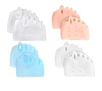 Tamps métatarsiens, 4 manches à orteils paires de protection douce, séparateurs d'orteils respirants pour femmes, manches à pied flexibles pour usure quotidienne, coussinets pour talons