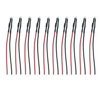 TAMS Elektronik 81-30154-10-C LED avec fils de raccordement jaune, translucide 10 pc(s)