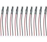 TAMS Elektronik 81-30155-10-C LED avec fils de raccordement orange, translucide 10 pc(s)