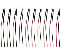 TAMS Elektronik 81-50060-10-C LED avec fils de raccordement blanc froid 10 pc(s)