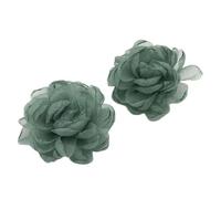 TAMTAK 2 pièces Rose Fleur Chaussures Clips Amovible Chaussure Boucle Mariage mariée Talon Haut Clips Femmes Fille Chaussure décor Vert Noir Blanc