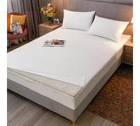 TAMTAK Housse de Matelas à Six côtés avec Drap-Housse à Fermeture éclair, Housse Anti-poussière, Drap de lit Double Queen King Twin