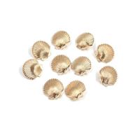 TAMTAK Lot de 10 Boutons de Couture en métal pour Scrapbooking, série mer, étoiles de mer Scintillantes, Coquillages, Boutons décoratifs pour Jeans