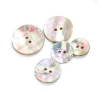 TAMTAK Lot de 20 Boutons en Nacre Naturelle pour Couture, Scrapbooking, Bricolage, embellissements pour vêtements et Chemises
