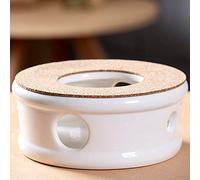 TAMUME Chauffe-Théière Porcelaine Classique Théière Réchauffeur (Pilier Blanc)