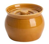 TAMUME Soupière en porcelaine élégante avec couvercle pour conserver les saveurs naturelles, marron