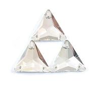 TAMUNI 12/30/48 pièces 12/16/23mm Triangle Pierre de Verre Blanc Coudre sur Strass, Strass en Verre Flatback Couture Strass Robe de mariée