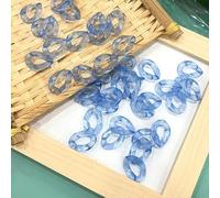 TAMUNI Anneaux à maillons Transparents en Acrylique, 23x17mm, 100 pièces, connecteurs de maillons en Acrylique, maillons de chaîne en Plastique pour la Fabrication de Bijoux, Sac, chaîne de téléphone