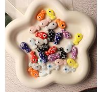 TAMUNI Perles en Porcelaine de Petits Poissons, s 17 * 9MM 20 pièces de Perles en céramique Faites à la Main pour la Fabrication de Bijoux Bracelet de Poisson Perles d'espacement en Vrac