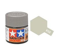 TAMX32 81532 Acrylic Mini X32 Titanium Silver 1/3 oz by Tamiya Paints