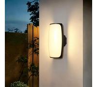 TAMYUSE Appliques murales extérieures en Aluminium Noir avec Abat-Jour en Acrylique étanches et Modernes pour l'intérieur ou l'extérieur (Porche, terrasse, Garage, Jardin).