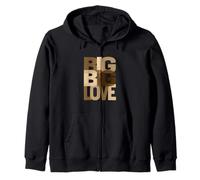 Tan Big Love Tan Color Graphic Sweat à Capuche