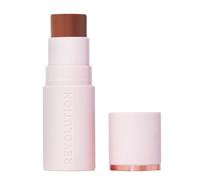 Revolution Skin Silk Bronzer Stick - Couleur modulable pour joues, yeux et lèvres - Formule crème à poudre - Vegan & Cruelty-Free - Tan Carmel - 4,5 g